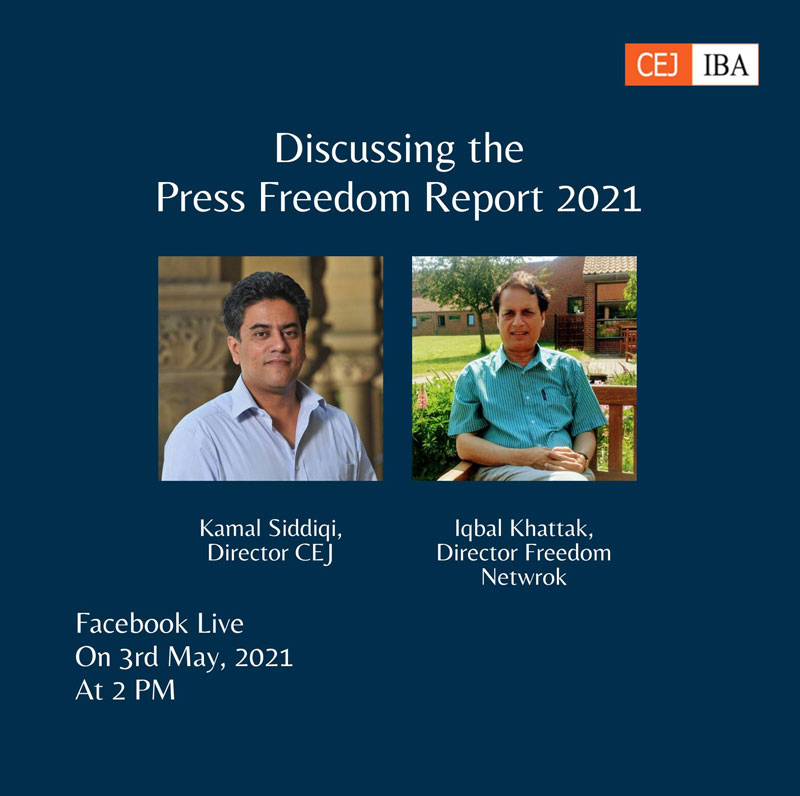 Discussing the Press Freedom Report 2021 - Webinar