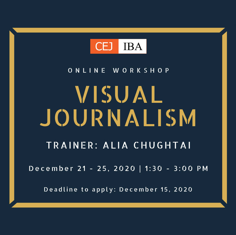 Visual Journalism - Workshop with Alia Chugtia